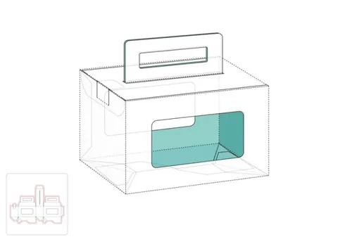 带模板的空盒模切图/刀模图EPS源文件