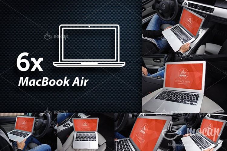 20款在汽车内使用移动设备的展示样机模型 PSD Mega Mockup set Driver