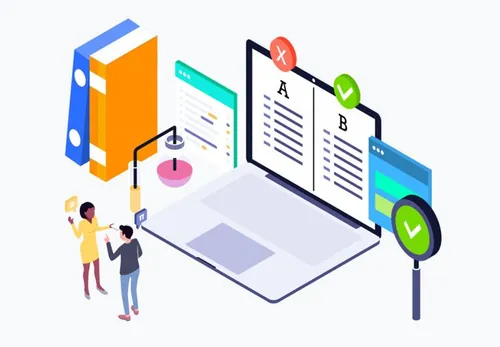 技术工作行业分裂测试等距概念矢量插图设计素材Tech Jobs Isometric