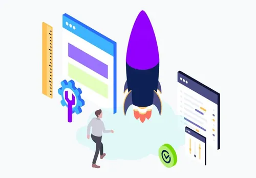 技术工作行业网站开发等距概念矢量插图设计素材Tech Jobs Isometric