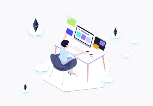 区块链大数据元素等距图形插图设计素材Blockchain Isometric Graphic03_04