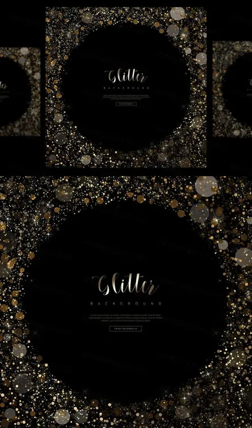 金色光效粒子化妆品影楼相册高清海报科技感背景PSD设计素材模板