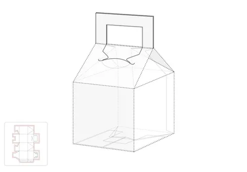 锥形护理盒模切图/刀模图EPS源文件