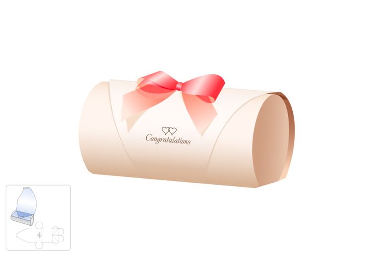 圆柱形礼品盒模切图/刀模图EPS源文件