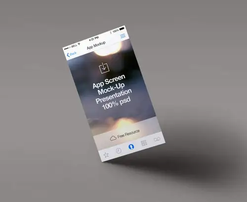 应用程序APP展示PSD模板Perspective App Screen Mock-Up