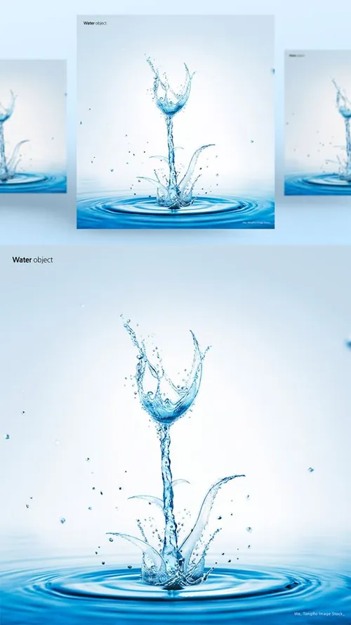 水元素酒杯形状PSD分层元素Water element PSD material