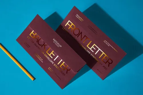 高质量信封品牌VI设计提案场景展示样机模板 Statione