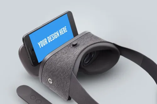 VR眼镜模型PSD模板Google VR Headset Mockup PSD