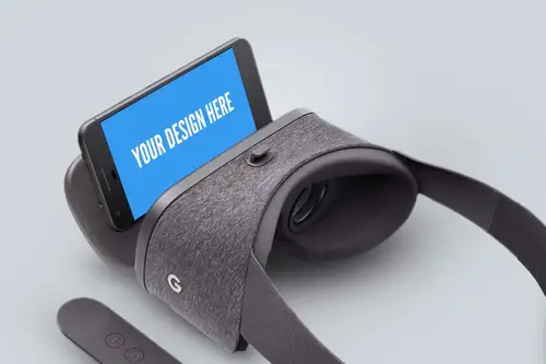 VR眼镜模型PSD模板Google VR Headset Mockup PSD 样机模版