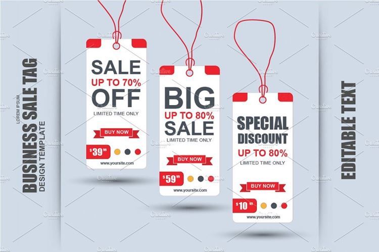 网页设计和印刷材料Paper Sale Tag Vector
