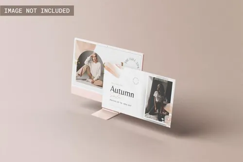 最新粉色苹果电脑网页设计多屏贴图展示样机模板 Imac 20