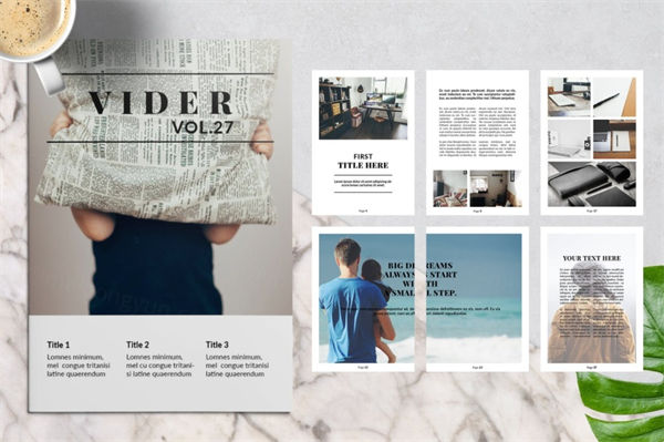 简约时尚多用途的品牌手册画册杂志设计模板 clean business proposal