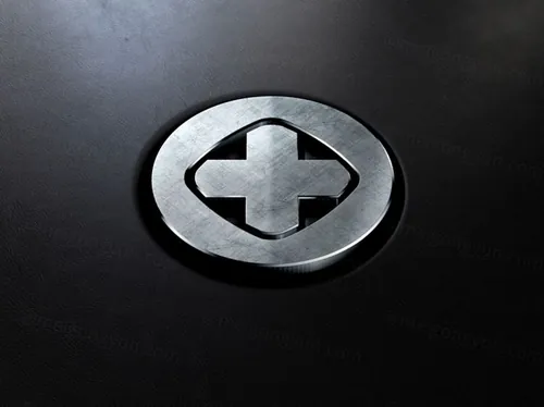 独特工艺金属镶嵌标志贴图PSD模板Brushed Metal Logo Mock-Up