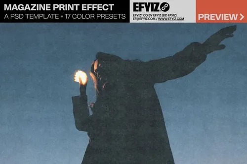 复古年代感老杂志报纸灰尘污垢颓废仿旧设计效果PSD滤镜素材