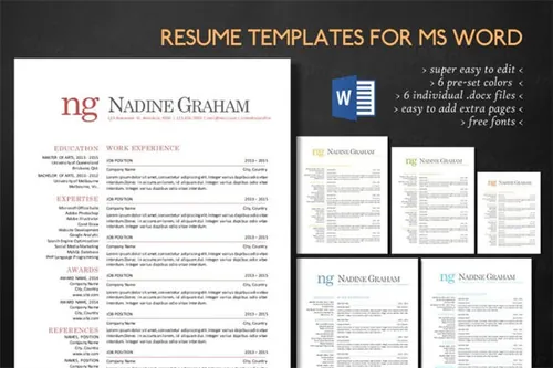 超级简单的文字版简历模板 Super clean typography Word resume