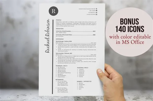 简单的Word简历模板 Simple resume for MS Word
