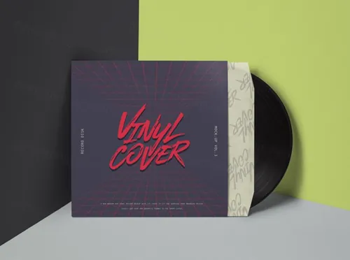 唱片封面设计展示样机贴图 Psd Vinyl Cover Record Mockup