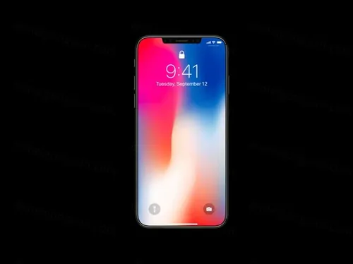 正视图iPhone X 贴图样机iPhone X Front View Mockup