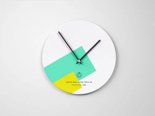 圆壁钟样机PSD模板 Circle Wall Clock Mockup
