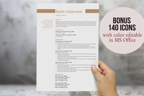 简单的简历二合一你 Simple 2 in 1 Word resume
