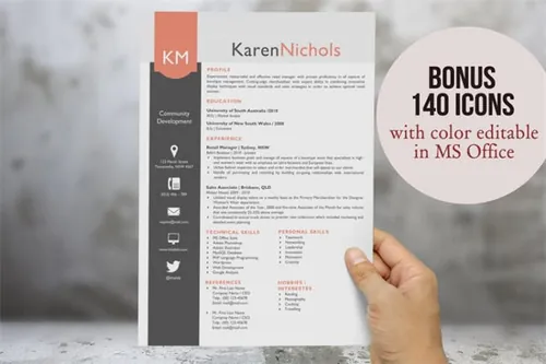 漂亮的Word简历模板 Beautiful Word Resume Template Pack