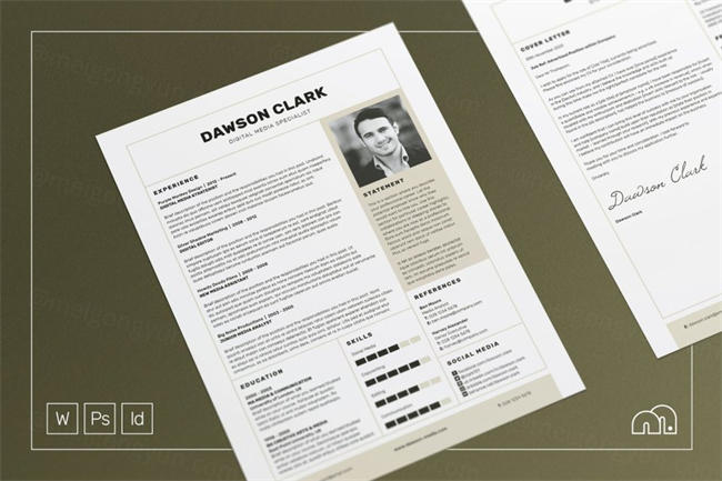 有格调的简历模板 Dawson  Resume CV
