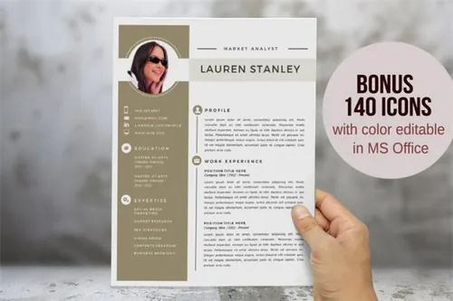 优雅的二合一简历 Elegant 2 in 1 Word resume template