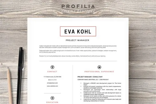 Word简历封面和模板 Word Resume Cover letter Template