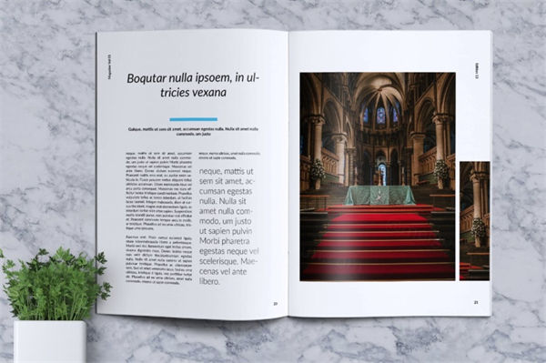 时尚简约优雅的旅游杂志品牌手册画册楼书设计模板 travel magazine