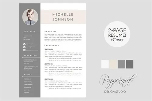 个性简历模板 Resume Template Cover Letter WORD