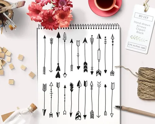 手绘箭头图形Handdrawn Arrows Vector-amp; PS Brushes
