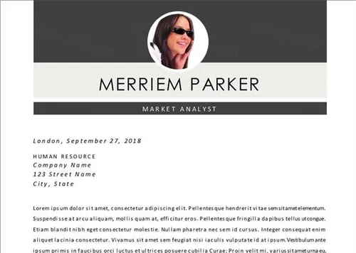 现代简约的简历模板 2 in 1 modern photo resume template
