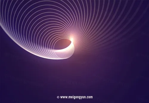 4K高清科技感网络线条圆环光效背景包装设计素材模板