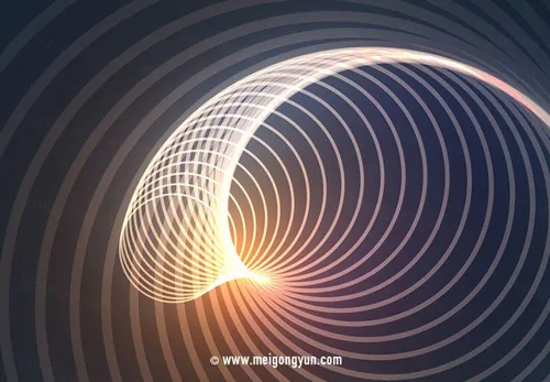 4K高清科技感网络线条圆环光效背景包装设计素材模板