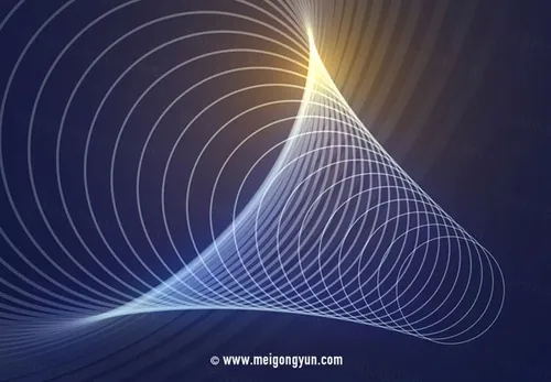 4K高清科技感网络线条圆环光效背景包装设计素材模板