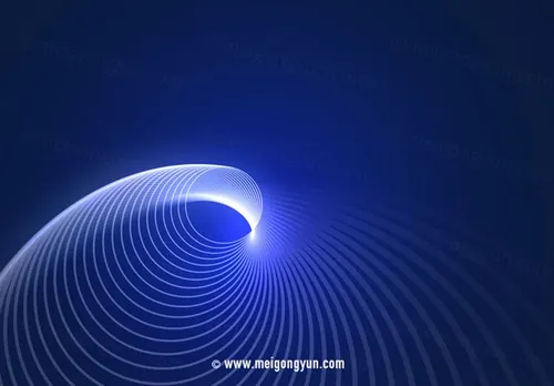 4K高清科技感网络线条圆环光效背景包装设计素材模板