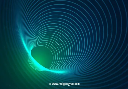 4K高清科技感网络线条圆环光效背景包装设计素材模板