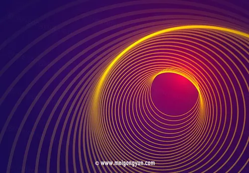 4K高清科技感网络线条圆环光效背景包装设计素材模板