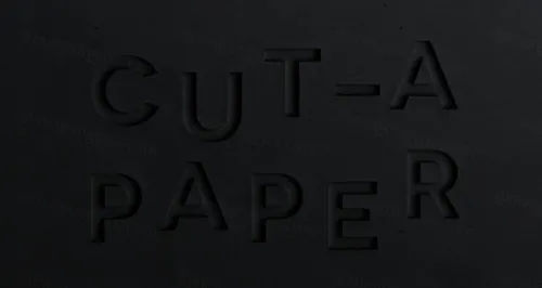 PSD纸质凸版文字效果Psd Dark Paper Cut