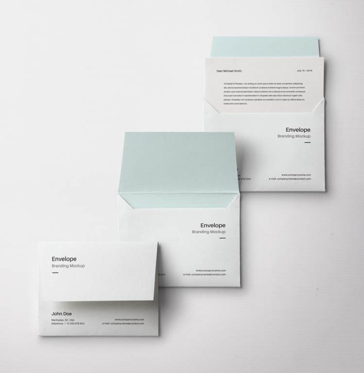 优雅原始信封字母Psd样机 Envelope Letter Psd Mockup Vol3