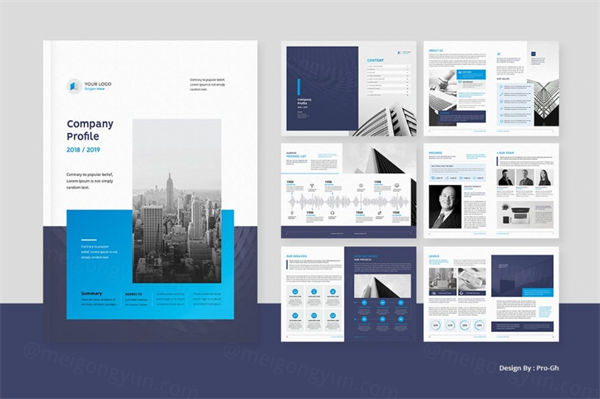 高品质品牌手册画册杂志书籍装帧设计模板 company profile