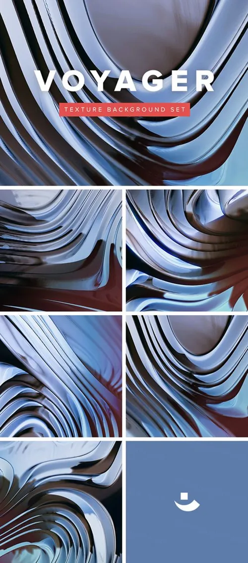创意液体纹理设计素材Voyager Texture Background Set Vol014