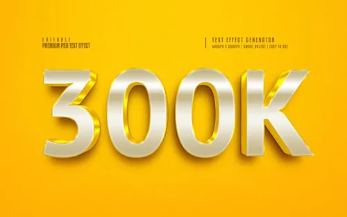 高质量立体字体特效文本样式PSD智能对象模板