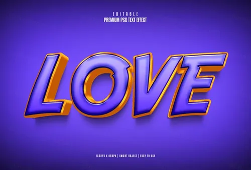 高质量黄色立体字体特效文本样式PSD智能对象模板