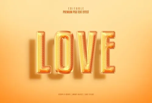 高质量奢华金箔气球立体字体特效文本样式PSD智能对象模板