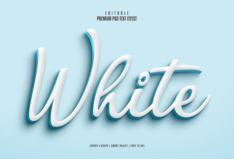 高质量立体字体特效文本样式PSD智能对象模板