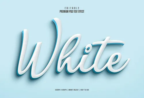 高质量立体字体特效文本样式PSD智能对象模板