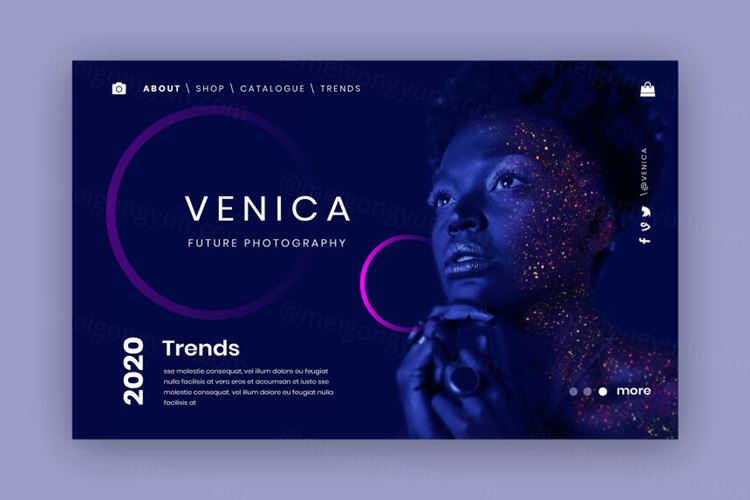 创意网站首页巨无霸Banner图设计模板