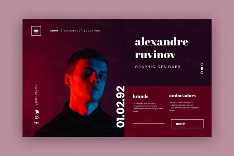 创意网站首页巨无霸Banner图设计模板