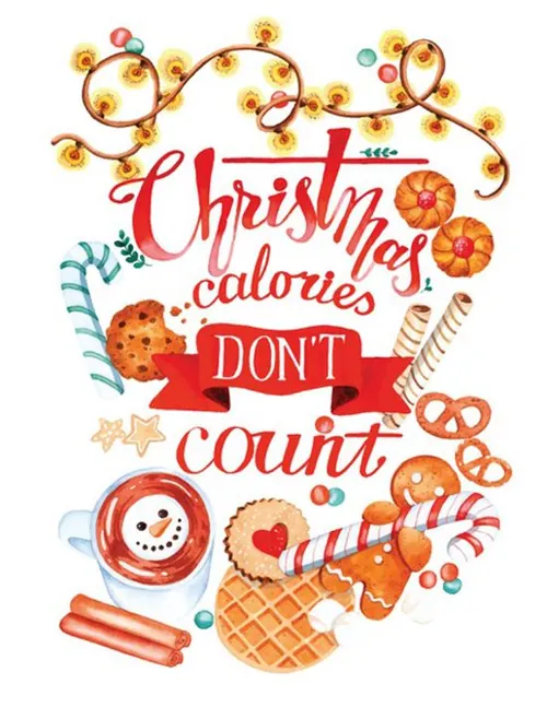 圣诞字母水彩元素插图